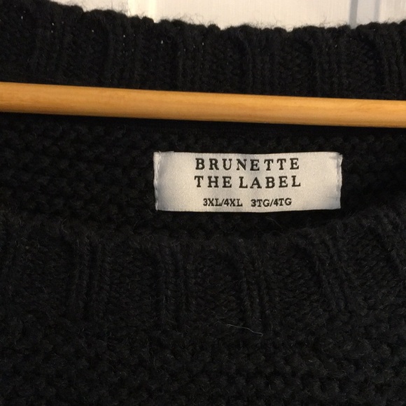 NWT 3XL/4XL BRUNETTE THE LABEL Big Sister Adele Cableknit Sweater Dress, Black - Picture 15 of 16